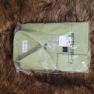 Green dress shirt. Long sleeve